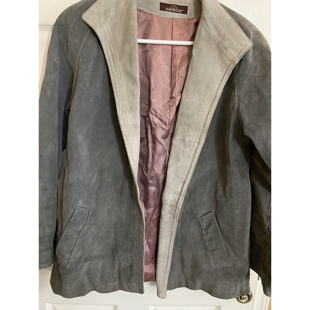 Vintage Jordache 100% Suede Cowhide Leather With Pockets Men’s Jacket Size Large - Picture 5 of 16
